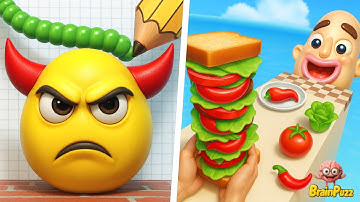 Sandwich Runner VS Draw To Smash - All Levels Speed Run Gameplay Android iOS NEW UPDATE 
