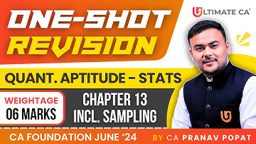 Statistical Description of Data (incl. Sampling) | One Shot QA | Foundation June 2024 | CA. Pranav