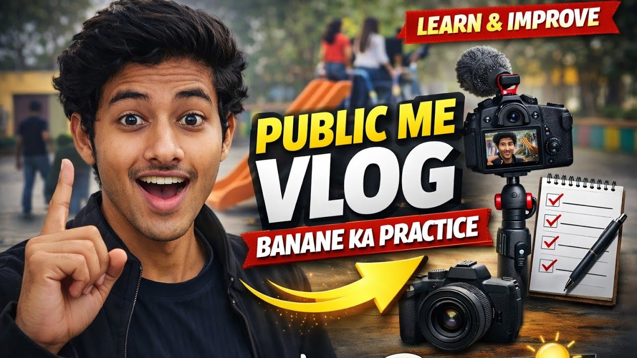 Public Place Me Vlog Banane ka practics 😯