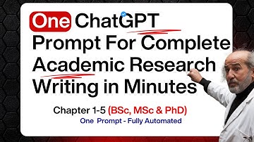 Best ChatGPT Prompt for Research Paper | Academic Research Writing Prompts 2025