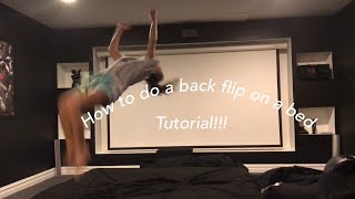 Gymnastics At Home How To Do A Back Flip On A Bedmattress Tutorial