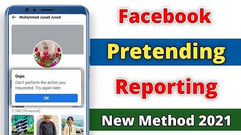 Pretending Report Facebook New Trick 2021 | How to Report Fake Facebook Account | Fb Reporting 2021