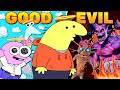 Smiling friends characters good to evil 