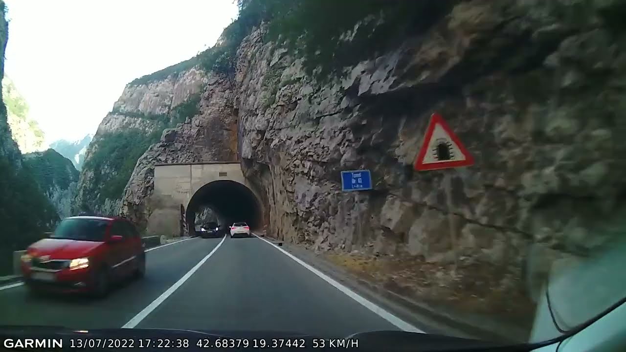 DRIVE #2027: Mojkovac-Kolašin-Podgorica (Montenegro) (timelapse 4x) *Read Description*