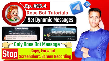 🔴 Ep 13.4 || How to Protect Rose Bot Messages in Telegram Group