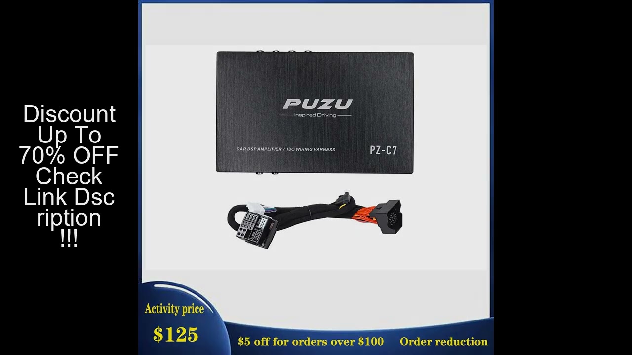 PUZU PZ-C7 wiring harness 4X150W Car DSP Amplifier Car Radio Sound Upgrade Digital Audio Signal Proc