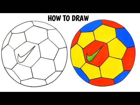 How to DRAW Football Step by Step Very Easy | Soccer Ball Drawing - YouTube