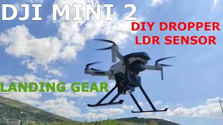 DJI MINI 2 PAYLOAD DROPPER DELIVERY FISHING WEIGHT LIFT LDR SENSOR 3D PRINTING WITH LANDING GEAR DIY