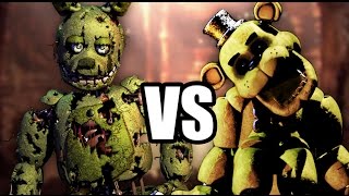 Golden Freddy Vs Springtrap Mortal Kombat  | Five Nights At Freddy'S Animacion