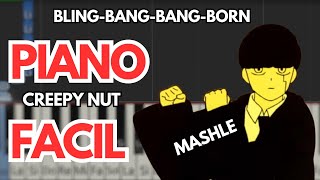 MASHLE: MAGIC AND MUSCLES S2 Opening | Bling-Bang-Bang-Born |FÁCIL PIANO| EASY |Creepy Nuts|Tutorial