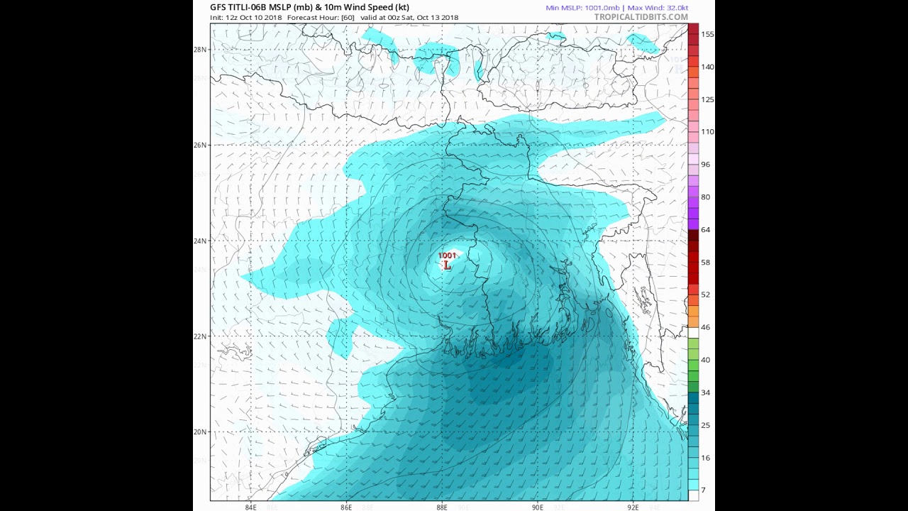 The latest on Tropical Cyclone Titli October 11 04:13hrs  India Time