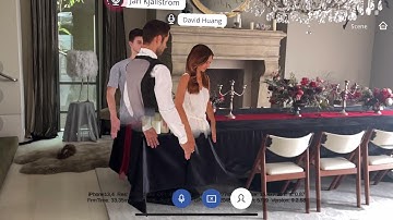 Spatial meetings Real-Estate XR Session with Avatars in a real home.