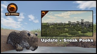 Roblox Wild Savanna Update  Leopard & Cheetah drinking, Balancing + Sneak Peeks (Giraffe/Ostrich)