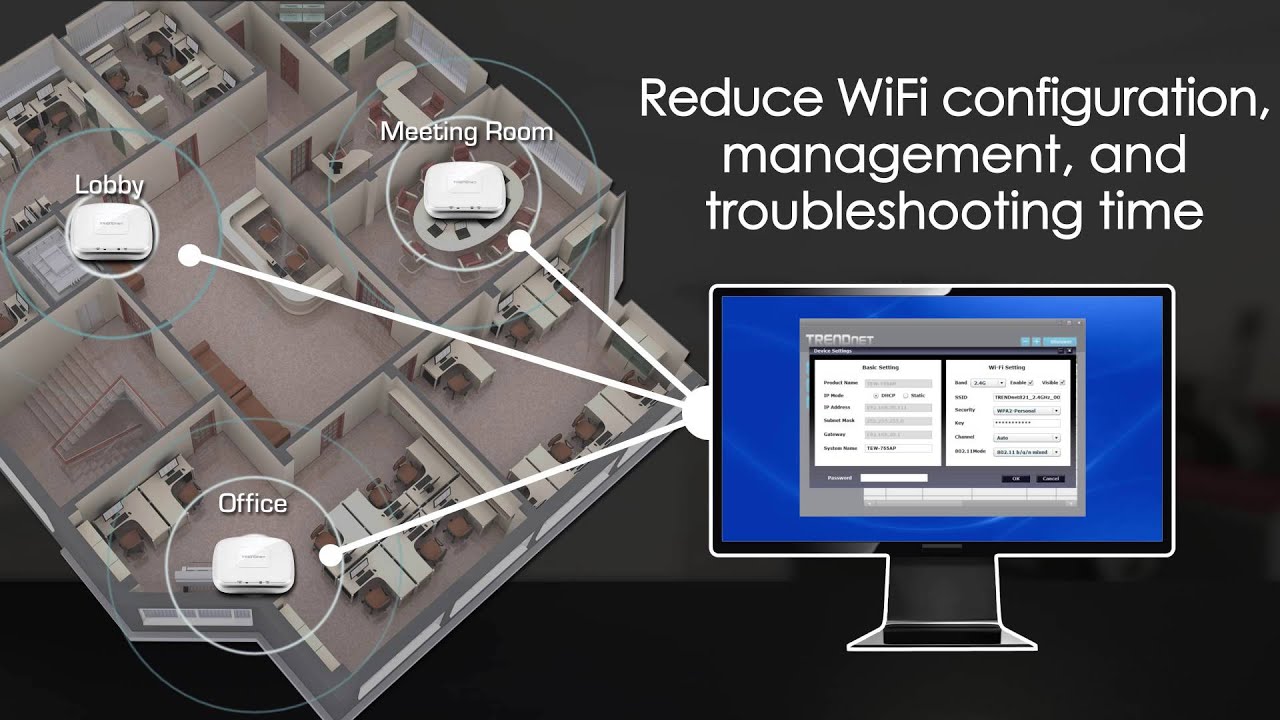 TRENDnet N300 PoE Access Point (with software controller) TEW-755AP