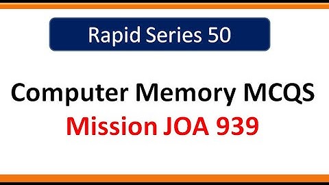 #Rapid_Series Top 50 l Computer Memory Objectives Questions JOA 939rrb po bank po computer awareness
