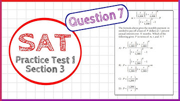 SAT Paper Practice Test 1 - Section 3 - Question 7 - Math, No Calculator