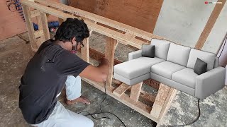 DIY SHOCKER: Make Your Own L Shaped Sofa Frame!