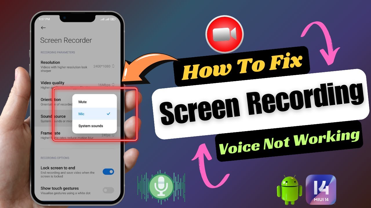 How To Fix Screen Recording Sound Not Working || Screen Recorder Voice ...