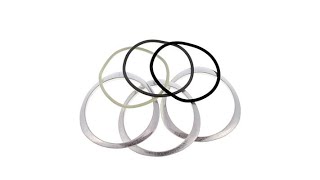MarlaWynne Metaltone and Rubber Set of 6 Bangle Bracelets