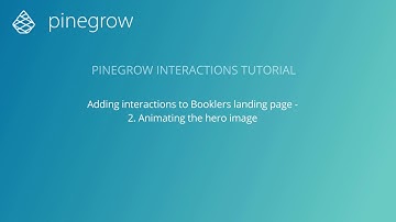 2. Animating the hero image - Adding Pinegrow Interactions to Booklers landing page