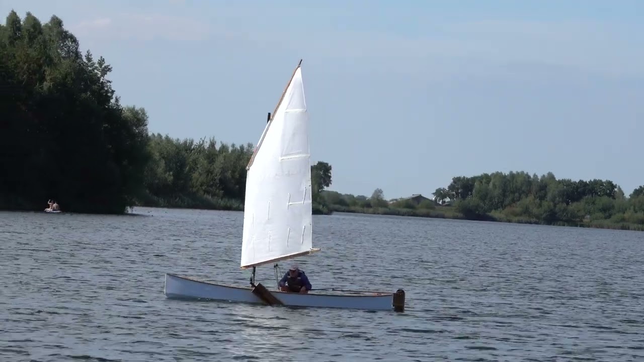 Video 3 first sail in the Kombi sailing canoe YouTube