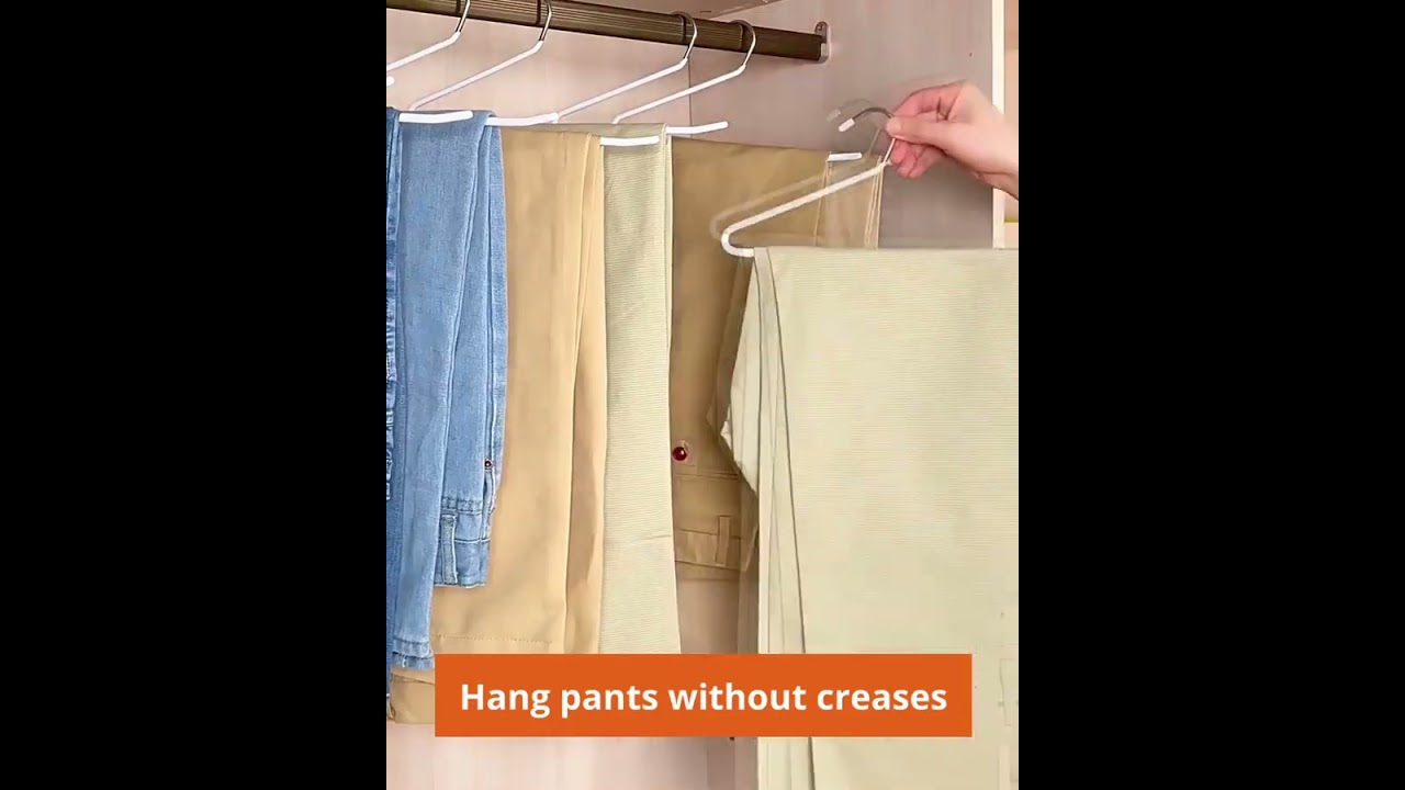 Joybos® 10 Packs Goose Shaped Non Slip Metal Open Ended Pants Hangers