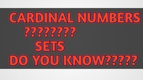 What are Cardinal Numbers?? How to find cardinality of set? Class VI maths Ex10(E)