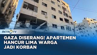 Apartemen di Gaza City Hancur Lima Warga Gugur