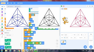 Scratch 3.0| Hướng Dẫn Cách Vẽ Tam Giác Chồng Tam Giác Dùng Scratch|VĐD