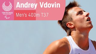 Andrey Vdovin Beats His Own World Record to Win Gold | Men's 400m T37 | Tokyo 2020 Paralympics screenshot 3