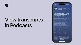 How to view transcripts in Apple Podcasts on iPhone and iPad | Apple Support by Apple Support 14,912 views 1 month ago 1 minute, 12 seconds