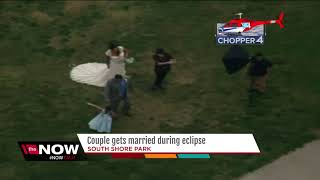 Couple married at South Shore Park during the eclipse