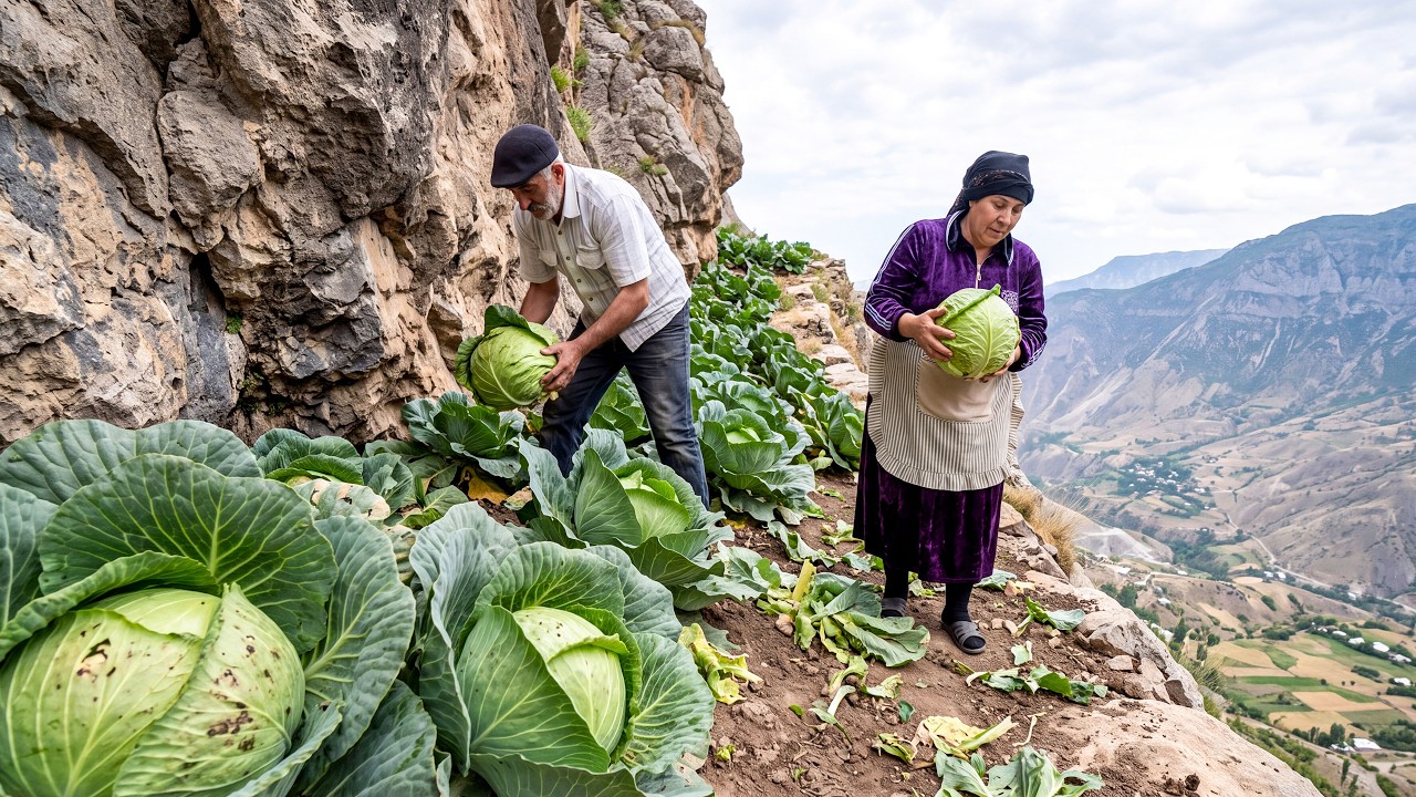 Thumbnail for Harvesting Giant Cabbages: A Day in a Mountain Village