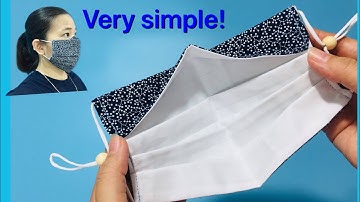 How to sew a 3D mask in 4 minutes with filter / Whoever can sew this pattern/ SIZE S, M, L,XL