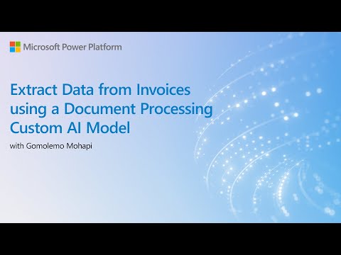 Extract Data from Invoices using a Document Processing Custom AI Model