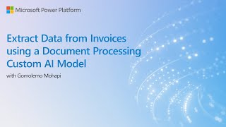 Extract Data from Invoices using a Document Processing Custom AI Model