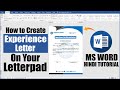 How to Create Experience Certificate on Your Company Letterpad in Ms Word || Experience Letter