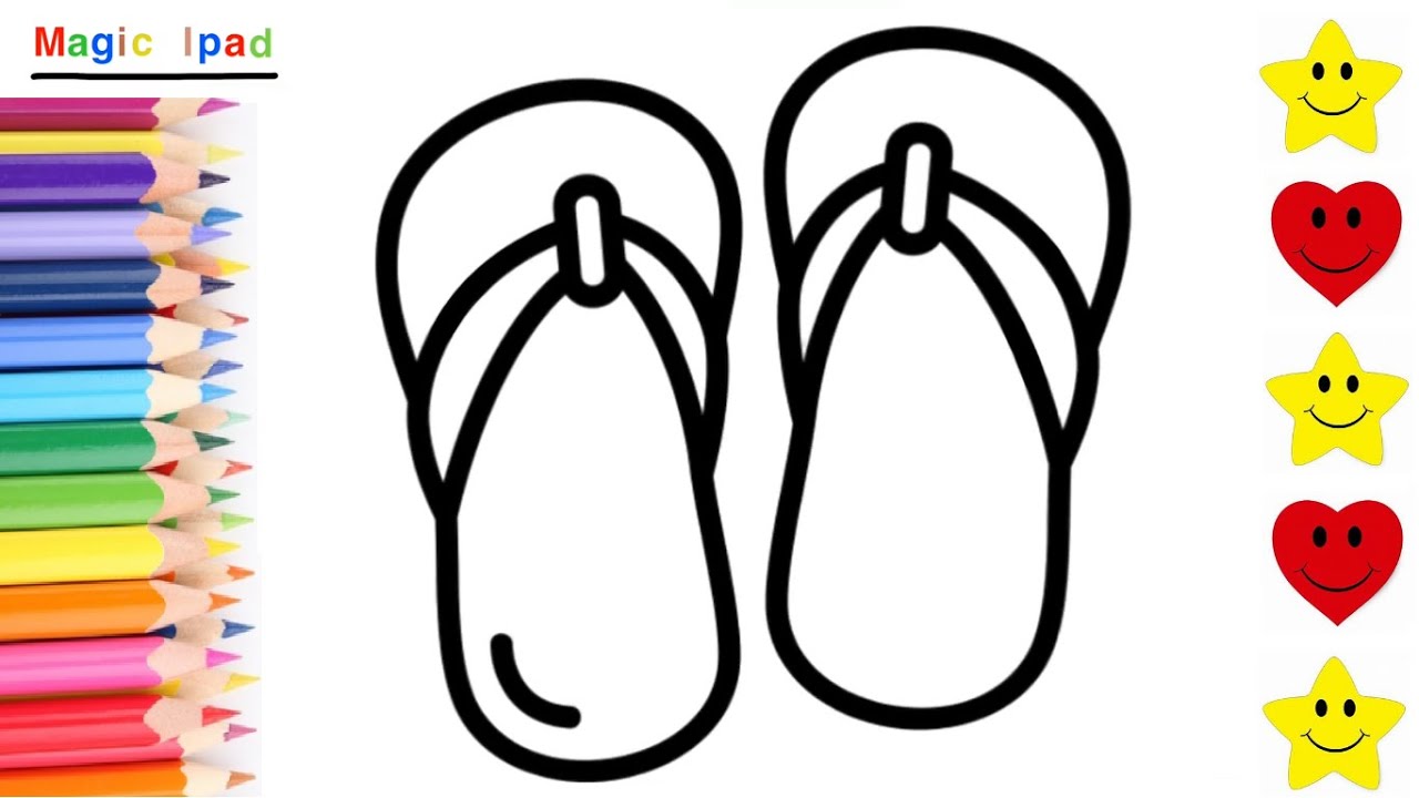 Como Dibujar Chanclas De Verano Dibujos Para Ninos How To Draw Summer Flip Flops Kids Youtube