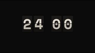 24 Minute Timer – Flip Clock Countdown Timer (GENTLE ALARM / NO MUSIC / MINIMAL)
