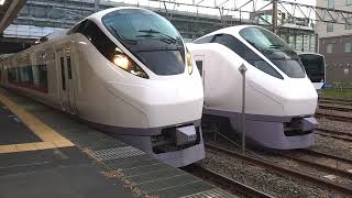 E657系K18編成 特急ひたち いわき行きが警笛を鳴らして勝田駅発車