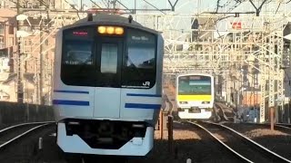 【総武快速線】JR船橋駅を発着するE217系 （まだ津田ATOSです）