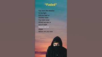 Thumbnail of Faded - Alan Walker lyrics #lyrics #faded #alanwalker