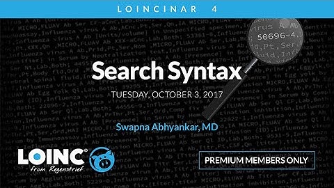 LOINCinar: Search Syntax