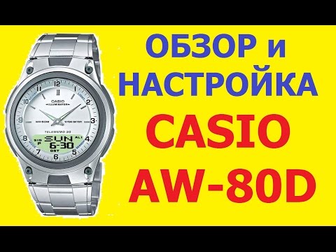 Обзор и настройка часов Casio AW-80D-7AVES
