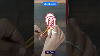 How to Lace a Shoe for Kids | Easy Shoelace Practice Board Tutorial| Lacing & Weaving|@toypopsbaroda