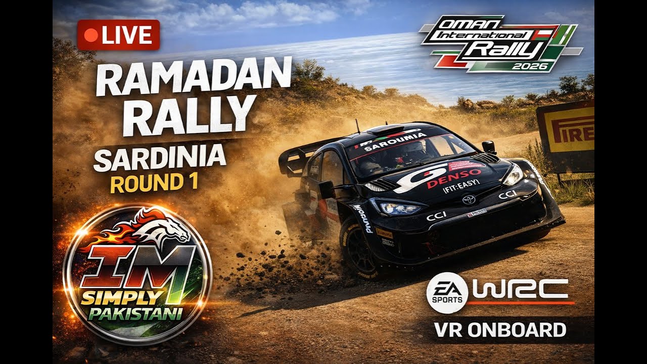LIVE 🔴 EA Sports WRC | Sardinia Rally | Oman Ramadan Challenge Round 1 | VR Competitive Run