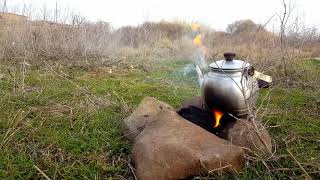 شاي عالفحم و أجواء رائعة في قرية برك في ريف ديرك يناير 2021
