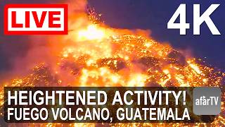 🔴 Live Now: Increased Activity at Fuego Volcano, Guatemala