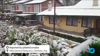Historic snowfall in central Argentina