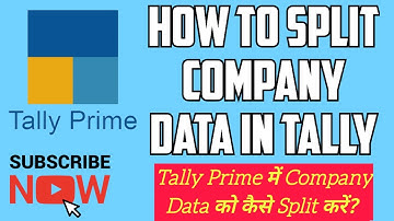 How to Split Company Data in Tally Prime || How to verify company data in tally ||